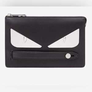 Fendi Leather Monster Clutch